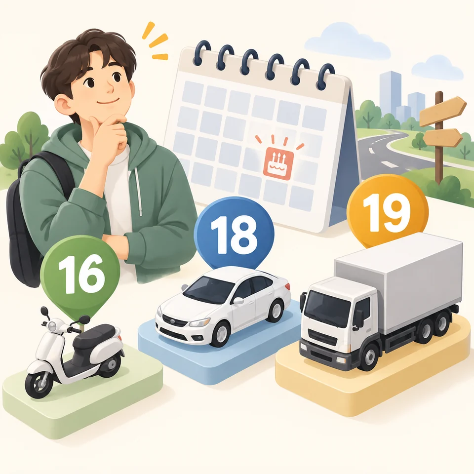 How Old Must You Be for a Korean Driver License Test? Ages 16, 18, and 19 Explained